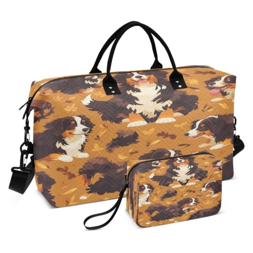 Sac de sport carlin drôle avec pochette maquillage voyage femmes
