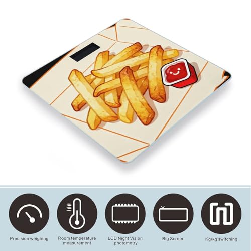 Balanza digital Cute Taco Pizza peso hasta 180 kg miniatura 3
