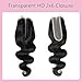 VILSAI Body Wave Human Hair Bundles with Closure (16 18 20 +14) Brazilian 2x6 HD Lace Closure with Bundles 10A Grade Unprocessed Virgin Hair Bundles with Closure Natural Black Color