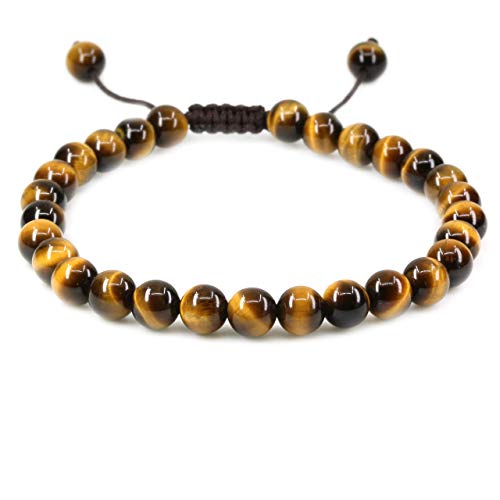 Bracelet unisexe tressé en Tiger Eye, un cadeau spirituel unique