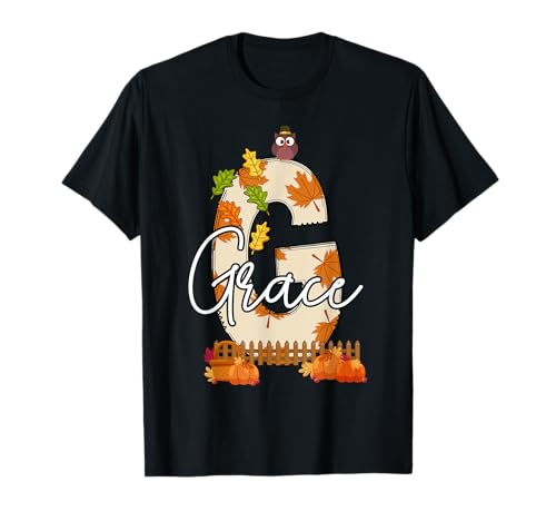 Grace Thanksgiving Autumn Vibes Fall Kids Camiseta