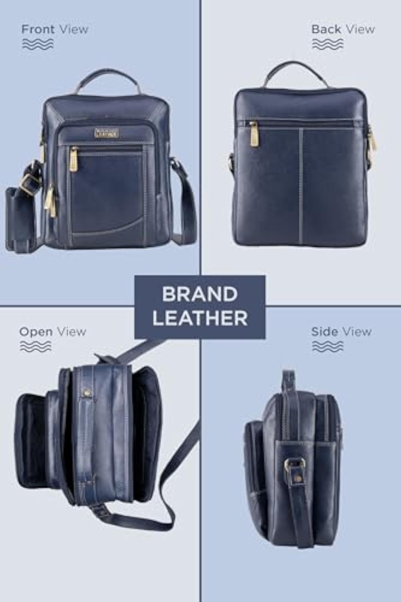 Genuine Men Small Shoulder Crossbody Bag, Everyday Use