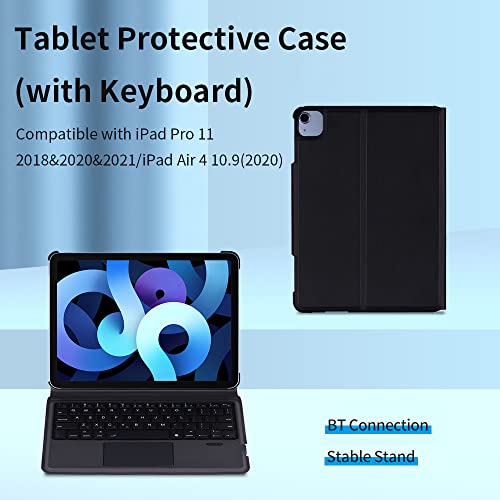 Capa protetora para tablet com teclado wireless BT compatível com iPad Pro 11 2018 e 2020 e 2021 / i