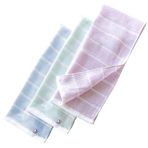 トップファクトリー今治 ふわ泡 ボディタオル 34×90cm 今治タオル 綿100% ガーゼ 泡立つ (3枚組(ブルー・ピンク・グリーン))