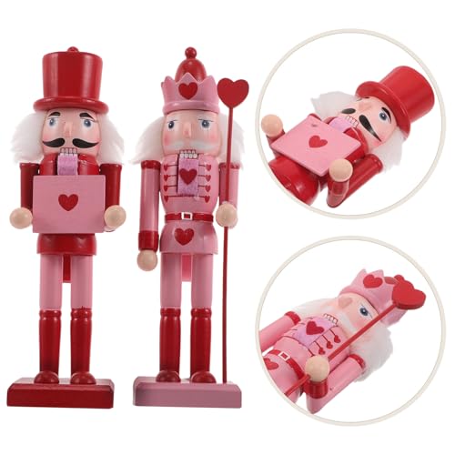 Miniatura 8 de Tofficu 2 Piezas Cascanueces De Madera Para San Valentín Adorno De Mesa Con Figuras De Soldado Decoración De Amor Y Fiesta Ornamentación Festiva Para Hogar Y Mantel