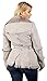 Infinity Women's Grey Toscana Sheepskin Trench Coat with Belt Tie L