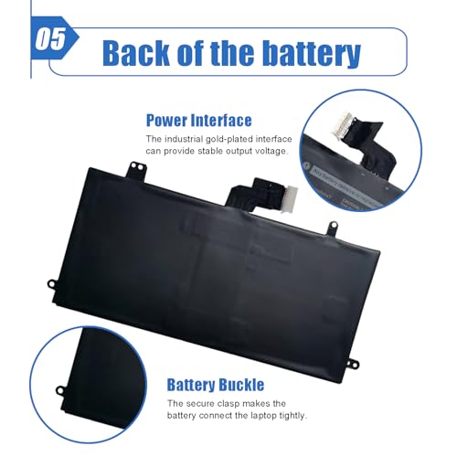 Image of J0PGR Laptop Battery Compatible with Dell Latitude 12 5285 5290 E5285 2-in-1 T17G T17G001 T17G002 Series Notebook 0J0PGR JOPGR 0RDYCT RDYCT 1WND8 X16TW 0X16TW 0FTH6F FTH6F 7.6V 42Wh /5250mAh