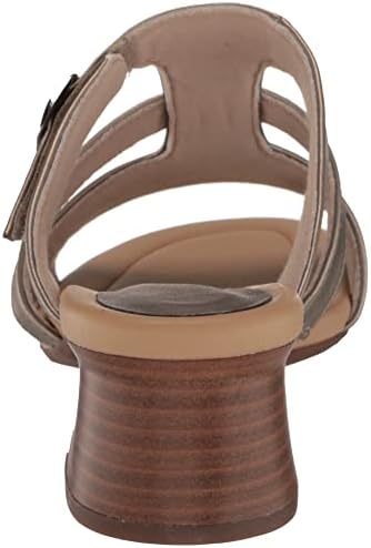 Clarks Women's Desirae Palm Heeled Sandal, Bronze Metallic Textile, 6.5 Wide | Image 2
