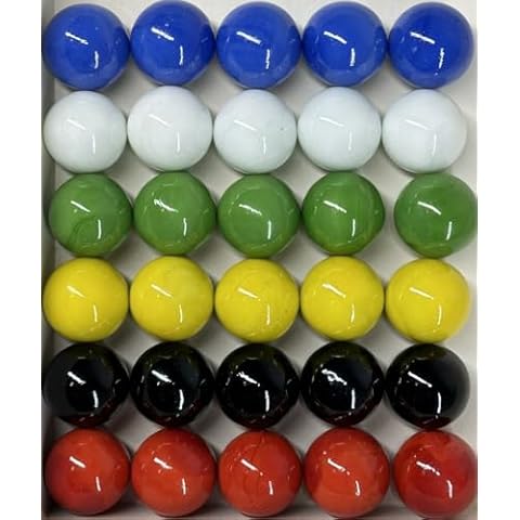 Big Game Toys~30 Glass Marbles 3/4 Inch (19mm) Replacement Aggravation Board Game Dirty Jokers Cover