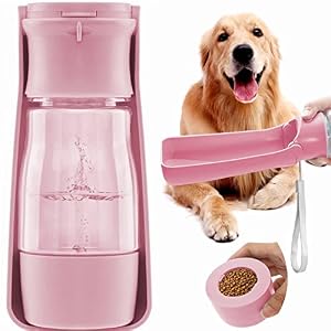 Portable Dog Water Bottle Dog Travel Water Bottle Foldable Leak Proof Pet Water Bottle Dispenser for Puppy Small Medium Large Dogs Outdoor Walking Hiking and Traveling