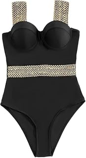 HIKI ZIKI Swimming Costume| Womens One Piece Bathing Suit Oversized Monokini Swim Suits Tummy Control High Cut Swimsuits C... Price In India