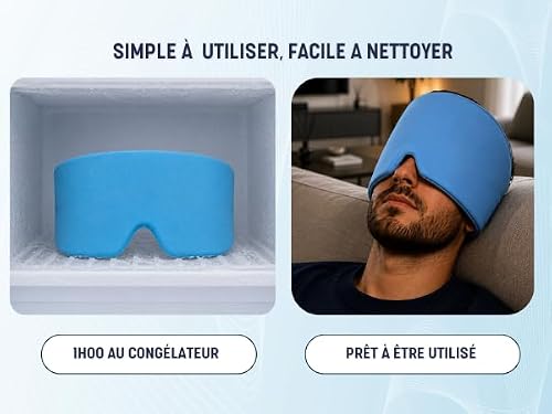 G-HEAT Masque Anti Migraine Rafraîchissant : Soulagement Naturel et Immédiat des Migraines, Maux de Tête, Sinusites et Fatigue Oculaire - Gel Longue Durée, Réutilisable, Pression Apaisante. – vue 5