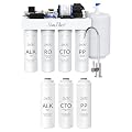SimPure T1-100ALK Reverse Osmosis System, Comes with Extra 3 Replacement Cartridges Filters(6-Month Replacement Filters)