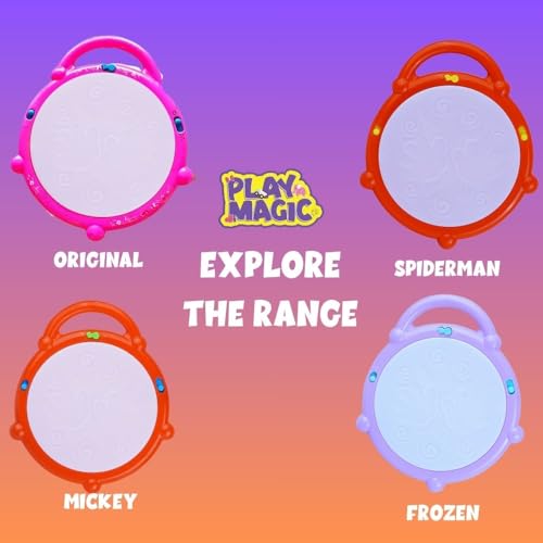 Image of PlayMagic 3D Flash Drum Toy with Flash Light & Musical Sound Instrument|3 X AA Battery Operated (Not Included)|Learning & Educational Baby Toy|Birthday Gift for Kids 3 Years +|Made in India| Mickey