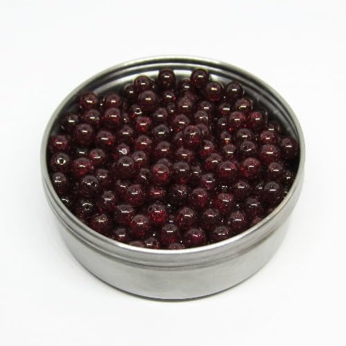 28 pcs Czech Glass Round Cracked Cracle Beads 8 mm Siam CRA15-250