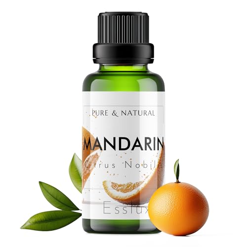 Image of Esslux Mandarin Essential Oil | 100% Pure Natural Oil for Diffuser & Aromatherapy | Ideal for Skin Care, Soap Making, Candles & Perfume | Fresh, Citrusy Scent for a Revitalizing Experience, 30 ML