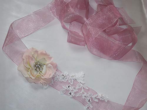 blush wedding belt