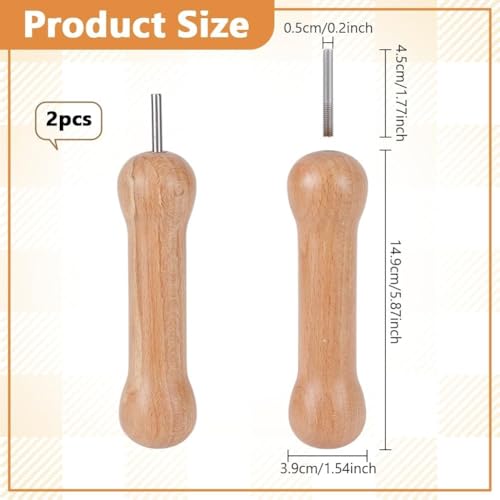 Herramientas para teñir con nudos y kit de bobinado textil con madera 7