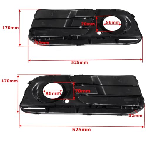 Parrilla antiniebla compatible con 2013 2014 2015 Q5 parachoques 8R0807682 derecho 3