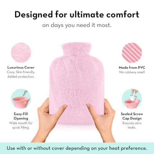 PLUSH Store PLUSH Cuddle Buddy Hot Water Bag 1000ml with Fur Cover - Image 6