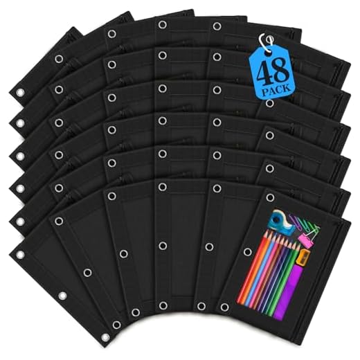 Durable 3 Ring Binder Pencil Pouches