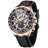 OLEVS Herren-Automatikuhr, selbstaufziehend, Tourbillon, Skelett, Datum, wasserdicht, leuchtender Diamant, luxuriös, Business-Kleid, Armbanduhren, Gold6713