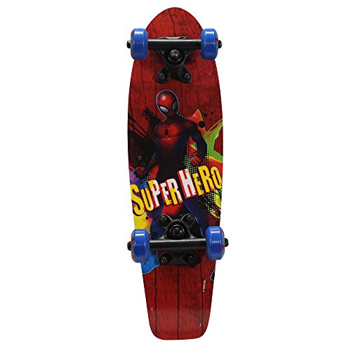 PlayWheels Ultimate Spider-Man 21" Wood Cruiser Skateboard, Super Hero