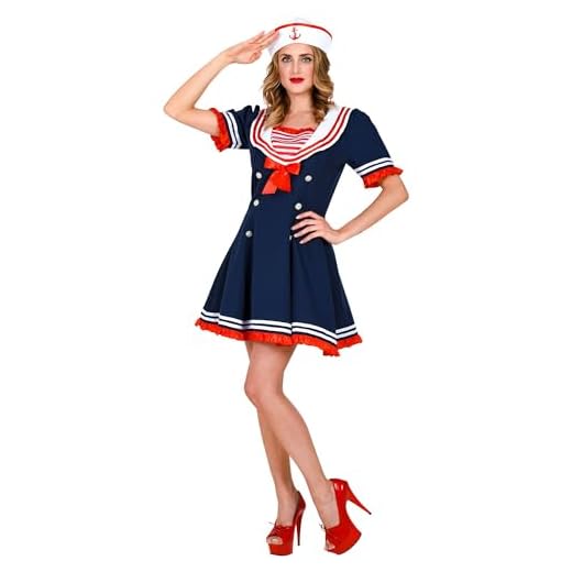 W WIDMANN MILANO Party Fashion - Disfraz marinero, vestido, uniforme, marina, marinero, disfraces carnaval