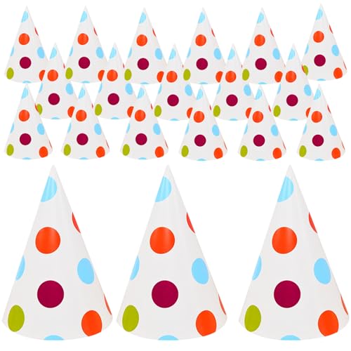 SAIIURV 20 sombreros de fiesta de cumpleaños, sombreros de cono, decoración de fiesta de disfraces y celebraciones, Halloween, fiesta de Año Nuevo, bonita corona de cumpleaños (20 piezas)