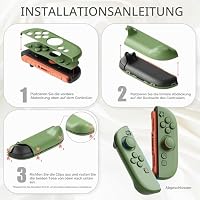 playvital Split-Schutzhülle für Switch 2, Kratzfeste Hülle, Dockbares Case, Ergonomischer Griphülle mit Klappständer & Joystick Kappen Zubehör für Nintendo Switch 2, Antik Gelb – Ansicht 8