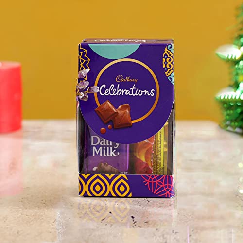 Image of CraftVatika Rakhi Chocolate Gift Combo For Brother And Bhabhi Couple Rakhi For Bhaiya Bhabhi With Celebration Chocolate Gift Hamper, Thread Kundan Lumba Pair Couple,100 G