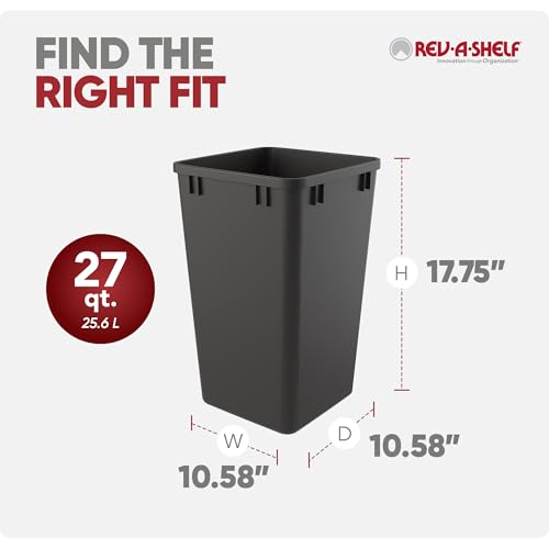 Contenedor de basura polimérico 27 qt Rev-A-Shelf pack 2 miniatura 3