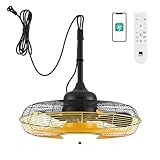 Orison 21'' Outdoor Ceiling Fan with Light, Plug in Ceiling Fan with Remote, Gazebo Fans Outdoor Hanging for Patios Waterproof, Wet Rated Hanging Fan with App Control