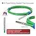 K Type Thermocouple Probe, Waterproof Oilproof, High Temperature Sensor, Furnace Heater, Industrial PID Controller(3metres)