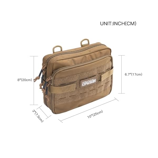 EXCELLENT ELITE SPANKER Tactical Molle Admin Pouch Utility Organizer EDC Medical Bag Utility EDC Tool Pouch with Shoulder Strap Attachment Pouches Waist Bag - Image 4