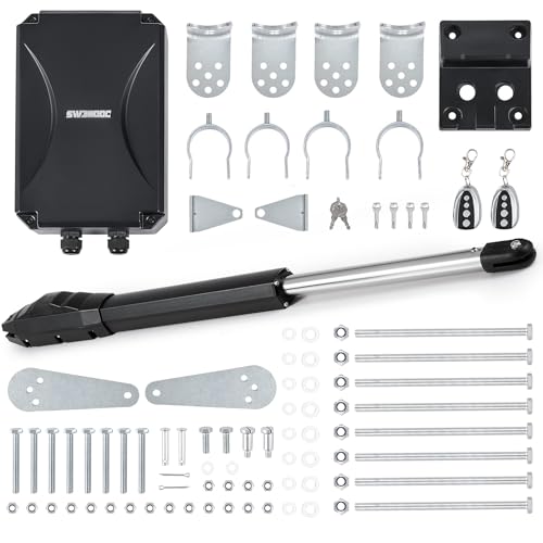 CO-Z Automatic Swing Gate Opener Kit Electric Gate Opener for Doors up to 400 kg 2.5 m Driveway Home Garden Gate Opening System for Swing Gates Gate Complete Kit with Remote Controls & Release Keys