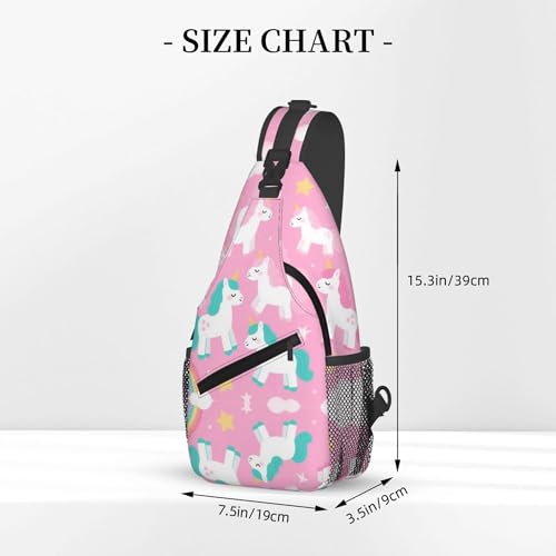Mochila bandolera SVEFDOC rosa con diseño unicornio miniatura 3