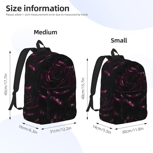 Sac à dos gothique imprimé rose imperméable pour ordinateur et voyage - 4