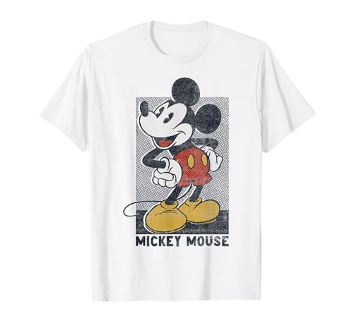 T-shirt Mickey Disney édition vintage pop art aux finitions soignées