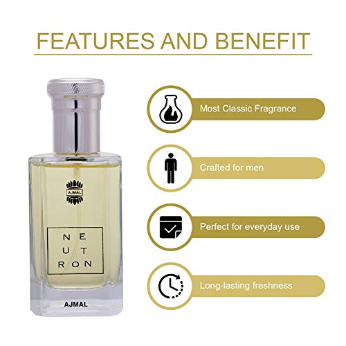 Ajmal Neutron EDP Citrus Fruity Perfume 100ml for Men and Carbon EDP Citrus Spicy Perfume 100ml for Men (Neutron_Carbon_EDP) - Image 4