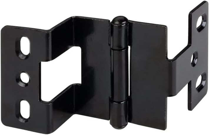 Hardware Resources 9975BLK Hardware Resources 9975 3/4 Inch Overlay Adjustable Wrap Cabinet Door Hinge with 270 Opening Angle - Single Hinge