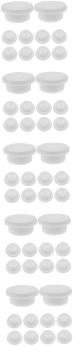 KALLORY 100pcs Sink Stopper Replacement for Bathroom and Kitchen Overflow Drain Caps Easy to Install Fits Basin Prevents Water Splashing