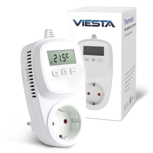 VIESTA® TH10 Thermostatstecker 230 V – digitaler Temperaturregler für Steckdose mit Display...