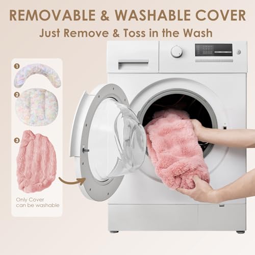 image for EHEYCIGA Medium Dog Bed and Large Cat Couch – Fluffy Faux Rabbit Fur