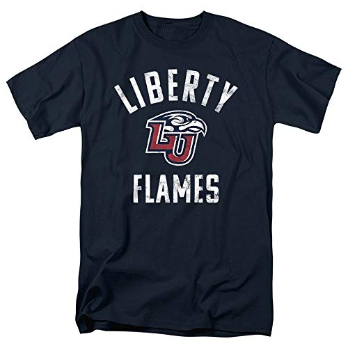 Liberty University Official Flames Logo Unisex Adult T-Shirt, Flames Logo, Large