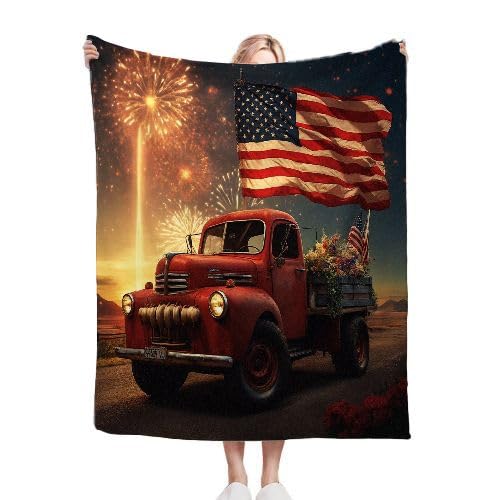 Couverture polaire 220x240 adulte camion rouge pour lit 2 personnes