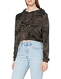 Urban Classics Damen Ladies Cropped Hoody Kapuzenpullover, Dark Camo, M