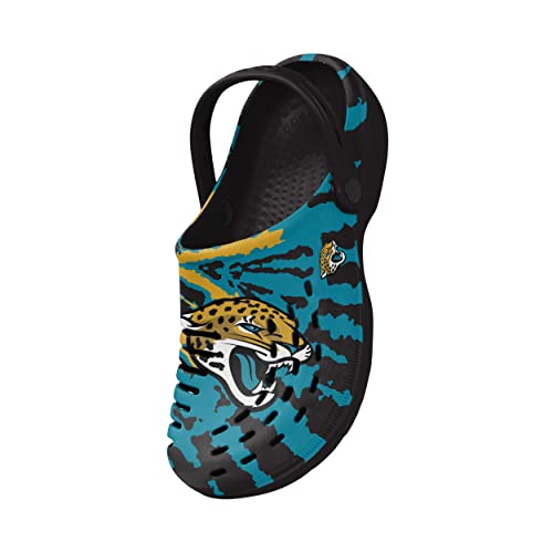 Image of FOCO Mens NFL Team Logo Tie-dye Garden Water Sandals Shoes Slipper Clogs with Strap