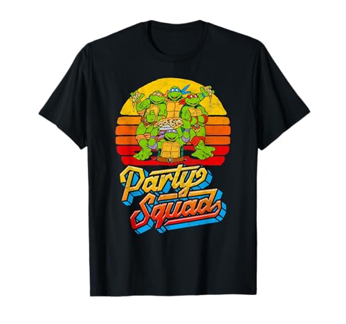 Party Squad! TMNT Vintage 80s Pizza Friends Distressed T-Shirt