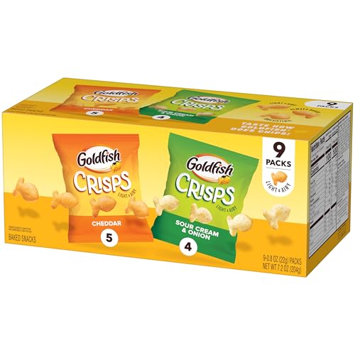 Goldfish Crisps Baked Chip Crackers Variety Pack, 0.8 Oz Snack Packs, 9 Pk - Thumbnail 6
